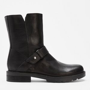 Eileen Fisher- Nell Moto Boot (Black, 6.5)